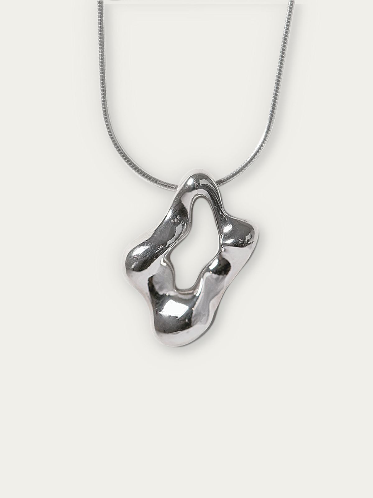 Silver Sculptural Necklace