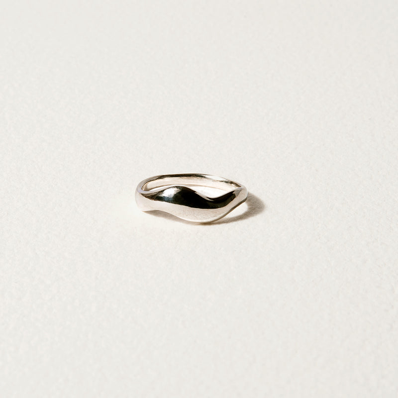 Vimeria unique sculptural sterling silver handmade jewelry, sterling silver ring, abstract fluid jewelry