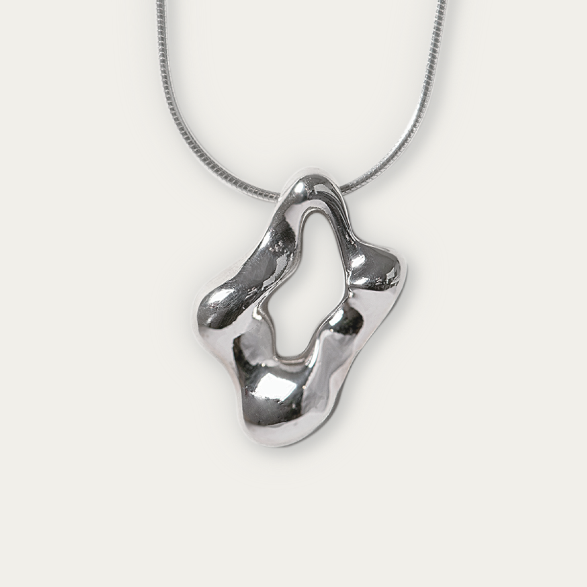 Silver Sculptural Necklace