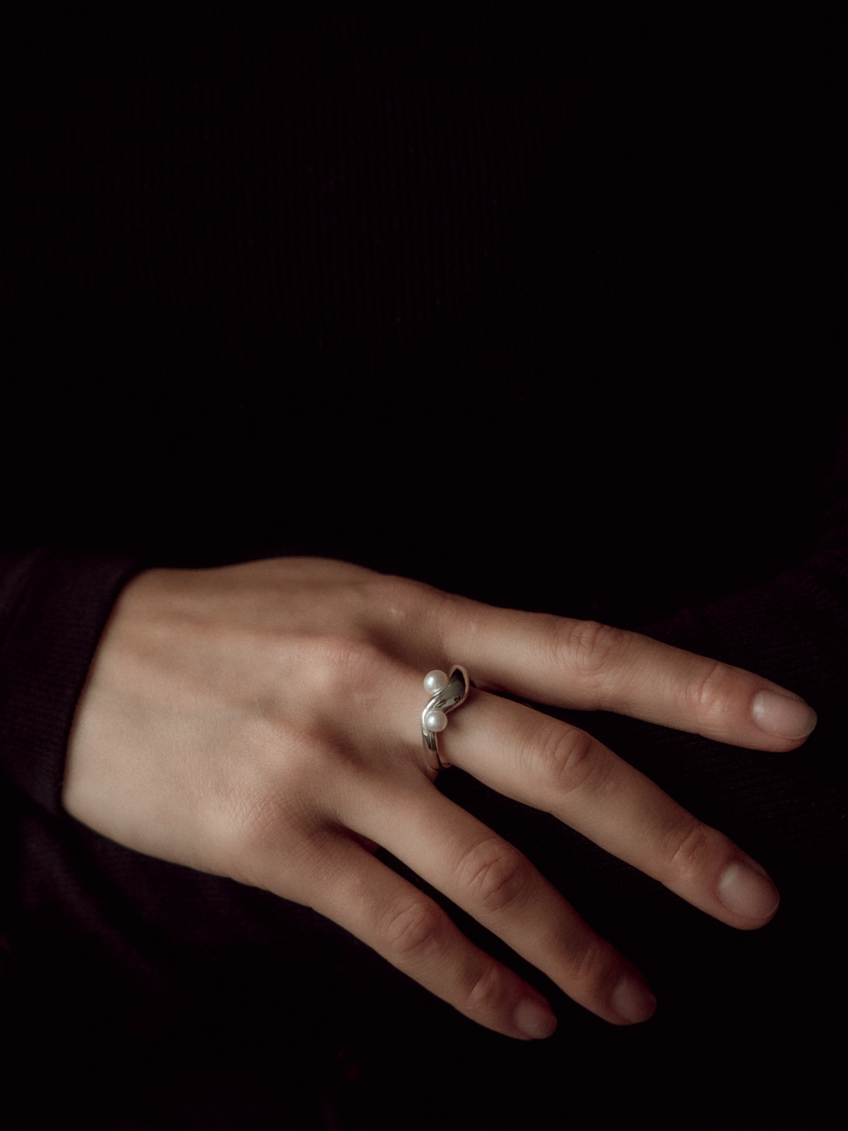 Silver Pearl Ring