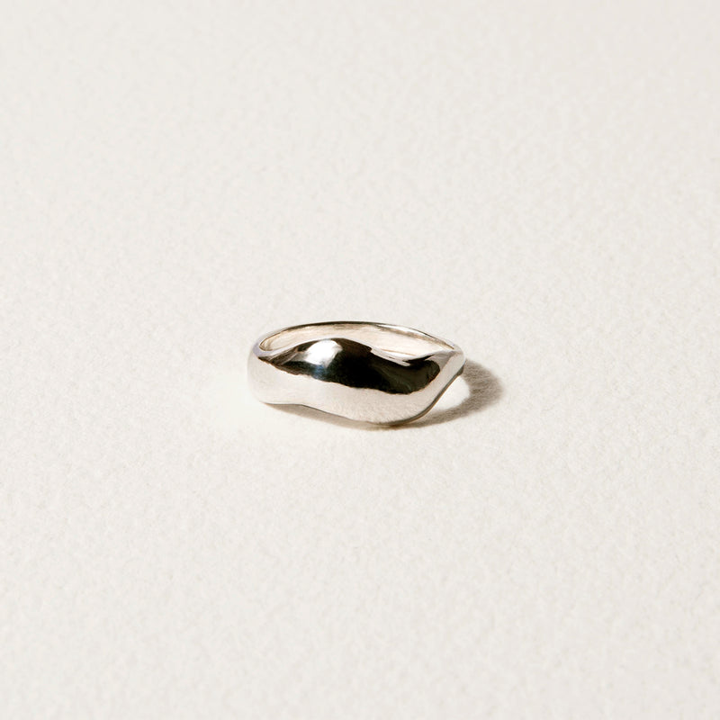 Vimeria unique sculptural sterling silver handmade jewelry, sterling silver ring, abstract fluid jewelry