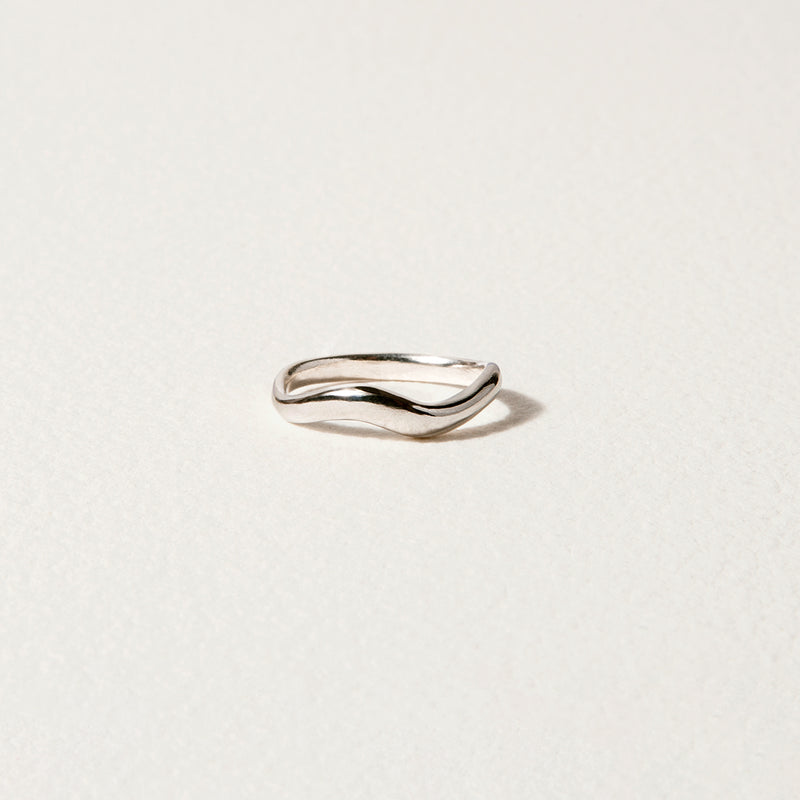 Vimeria unique sculptural sterling silver handmade jewelry, sterling silver ring, abstract fluid jewelry