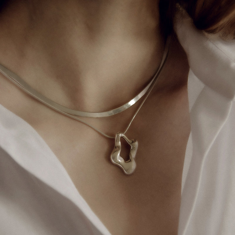 unique sculptural sterling silver handmade jewelry, organic silver jewelry