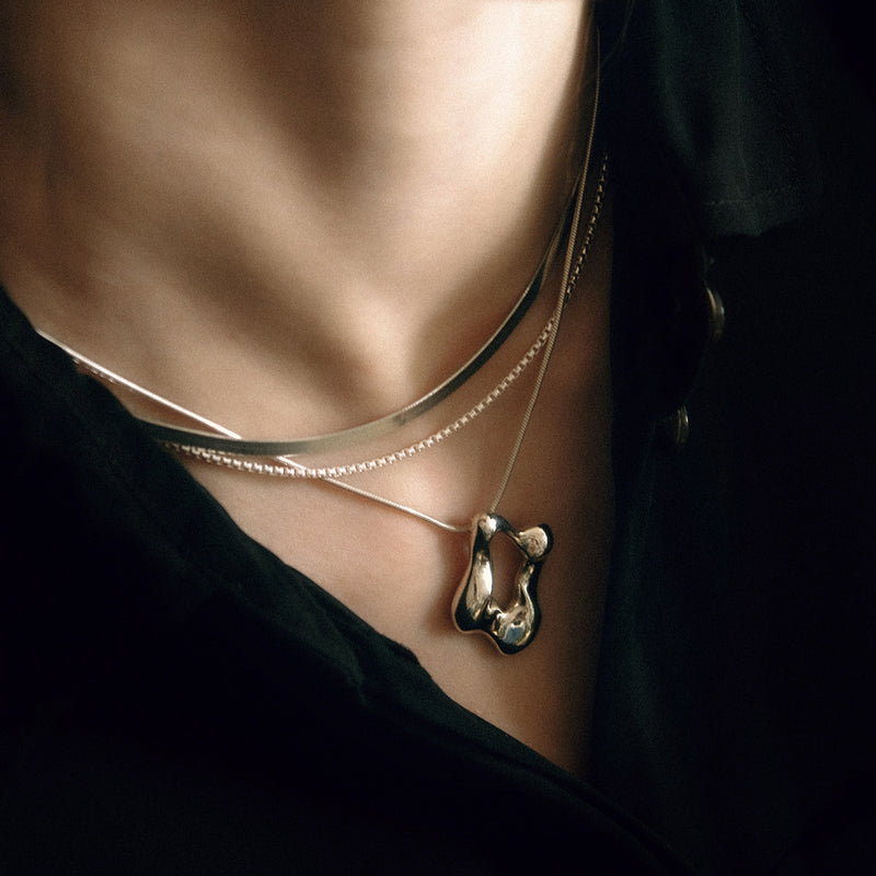 unique sculptural sterling silver handmade jewelry, organic silver jewelry