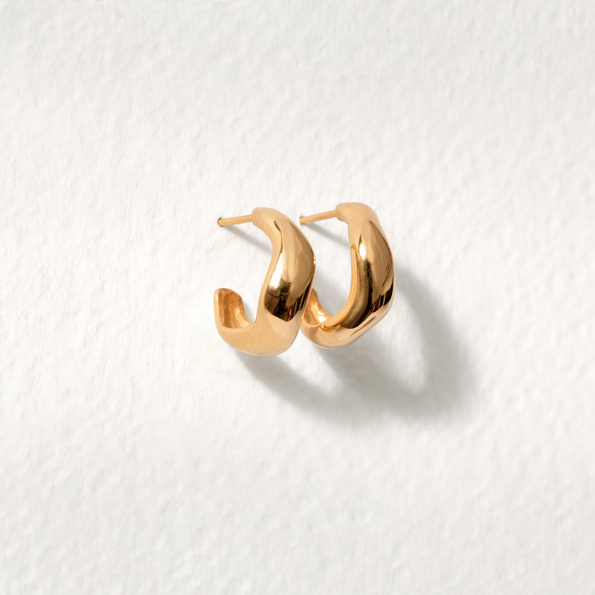 Vimeria unique sculptural sterling silver handmade jewelry, sterling silver studs earrings abstract fluid jewelry, gold sculptural earrings